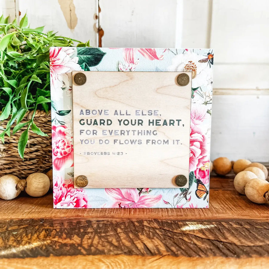 Bible Verse Mini Block Sign 6.5"