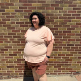 Plus Flutter Sleeve Top