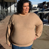 Plus Pearl Crew Neck Sweater