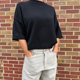 Soft Knit Short Sleeve Sweater Top