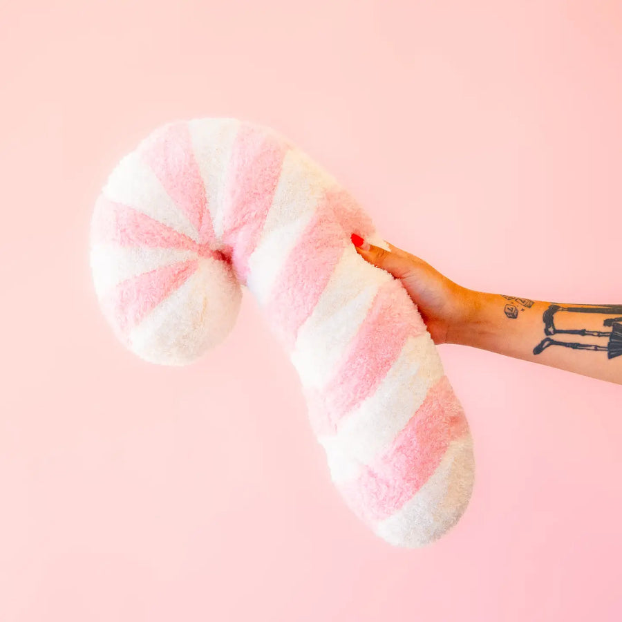 Pink Candy Cane Pillow