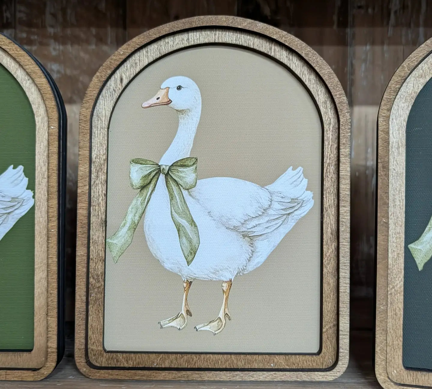 Arched Spring Goose Sign 6x8