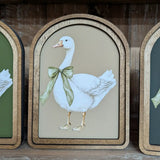 Arched Spring Goose Sign 6x8