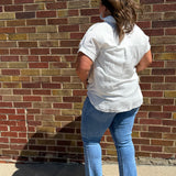 Plus Lightweight Short Sleeve Button Down Shirt
