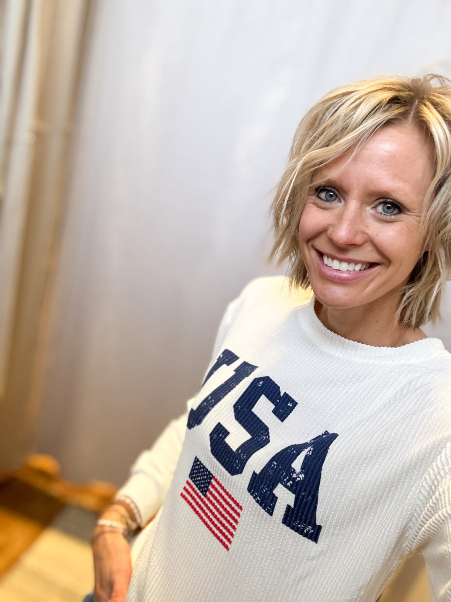 USA Corded Sweatshirt