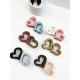 Matte Heart Hair Claw Clip