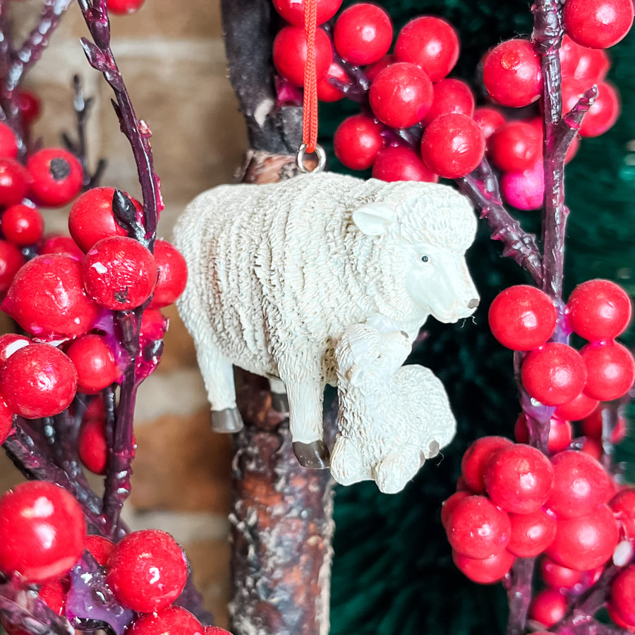 Farm Animal w/ Baby Ornament