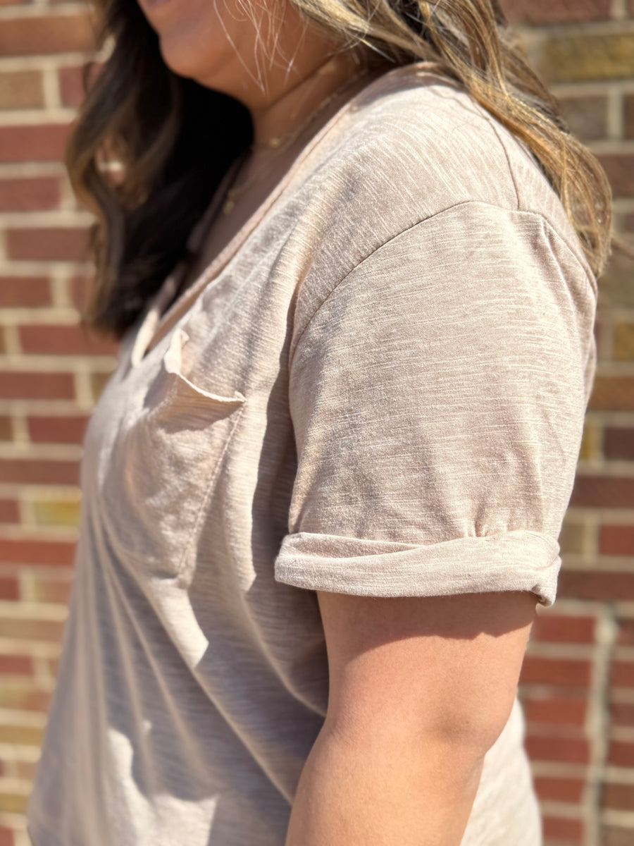 Zoie V-Neck Short Sleeve Top