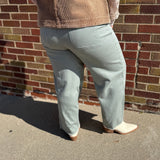 Plus Cotton Twill Wide Pant