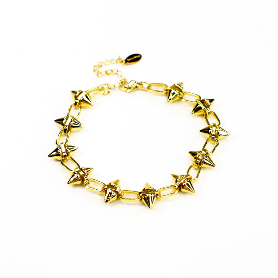 Gold Double Spike Bracelet