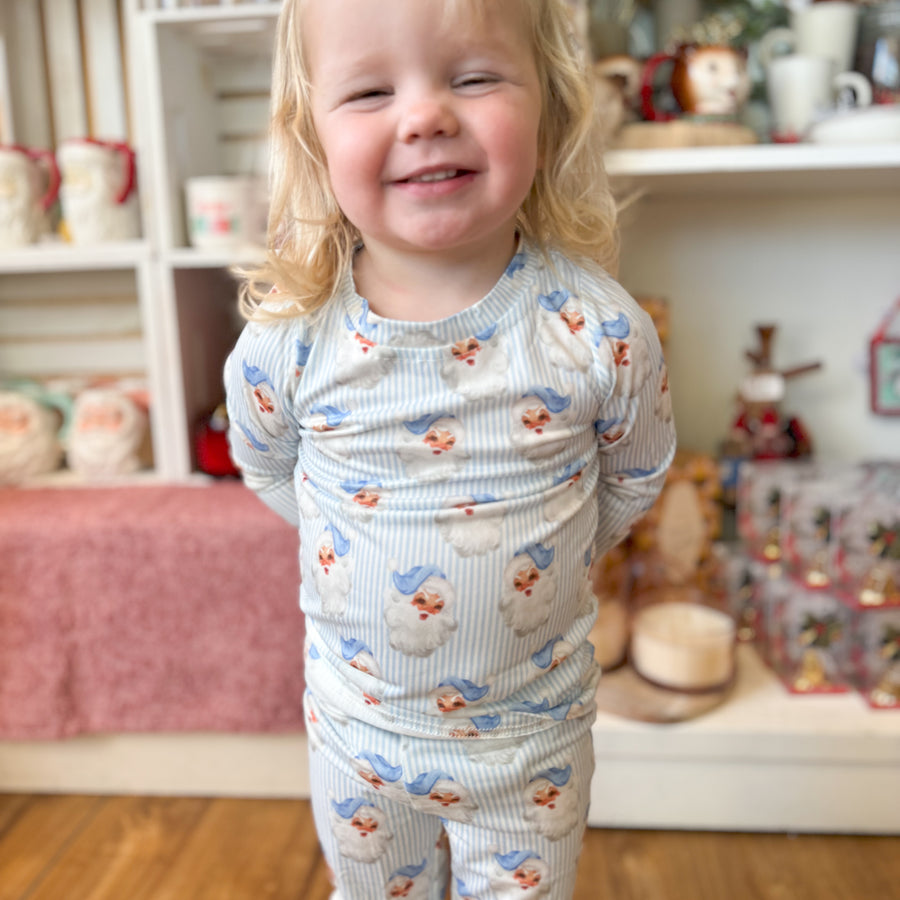 Santa Baby Blue Toddler Pajama