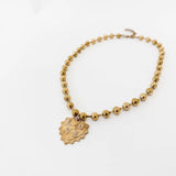 Waterproof Sunburst Heart Love Pendant Necklace