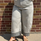 Plus Striped Barrel Carpenter Pants