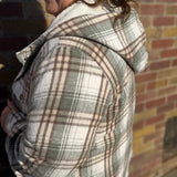 Plaid Sherpa Lined Jacket w/Hood
