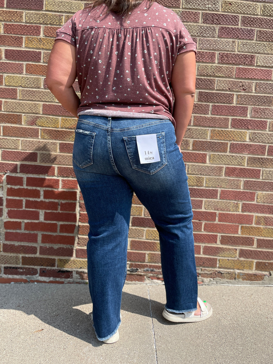 Plus Super High Straight Leg Mica Jeans