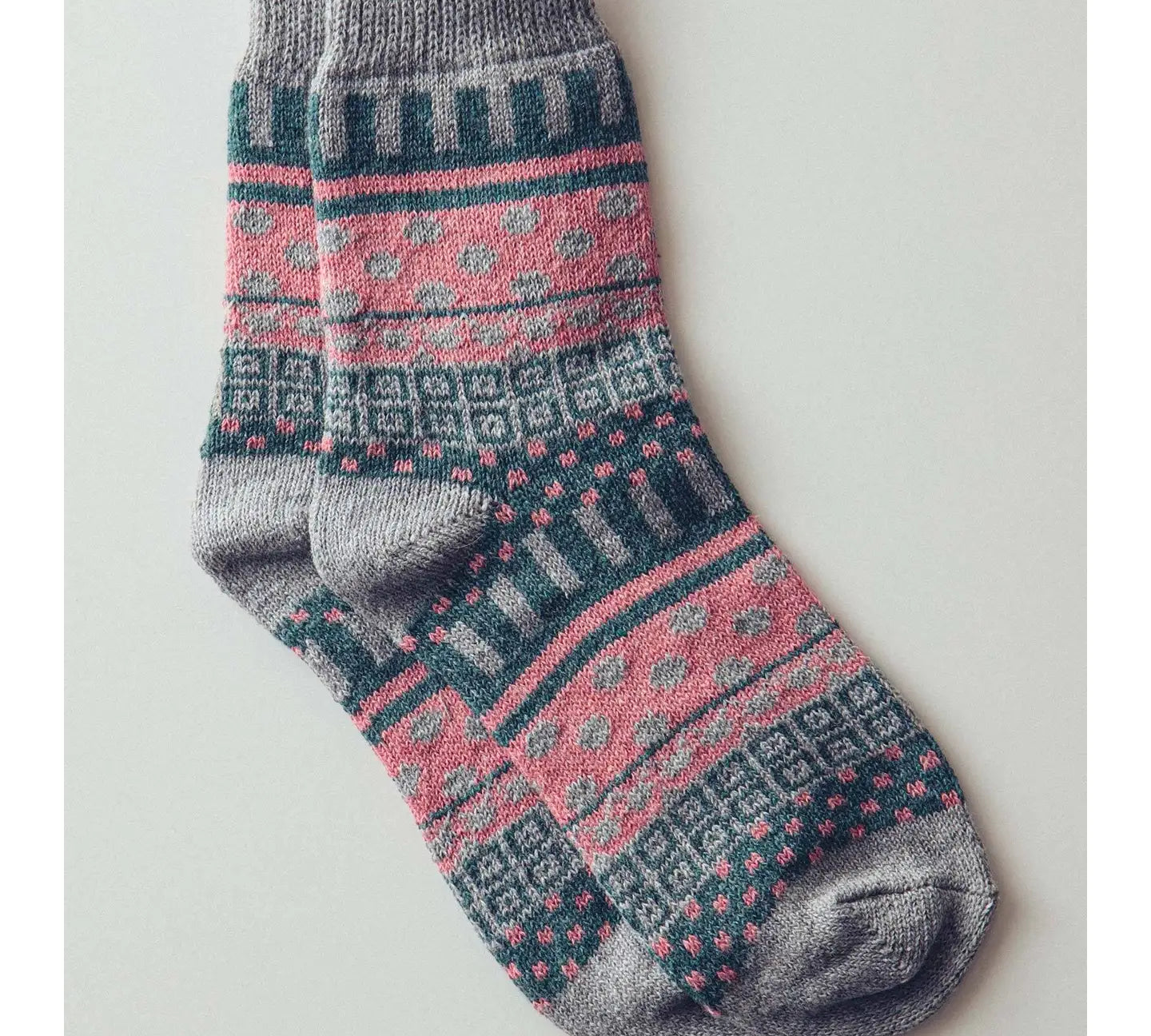 Colorful Isle Knit Socks