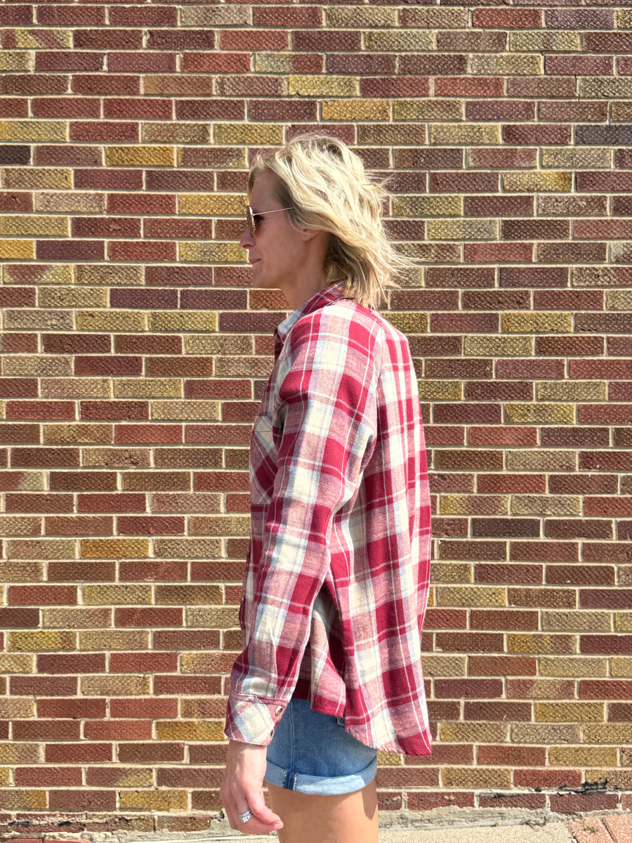 Hi-Low Button Down w/Front Pocket