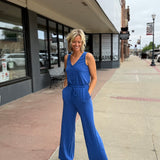 Modal Knit Sleeveless Jumpsuit