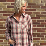 Button Down Plaid Flannel Shirt