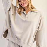 Washed Long Sleeve Pull Over