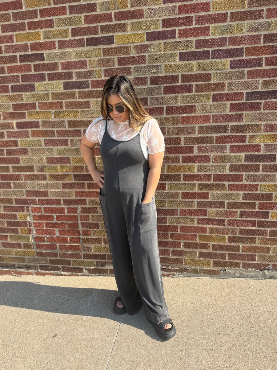Washed Knit Lounge Jumpsuit