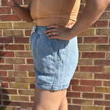 Tie Front Casual Denim Shorts