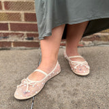 Carly Mesh Pearl Flats