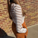 Ribbed Knit Long Sleeve High Waist Dress