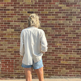 Striped Pocket Linen Blazer