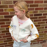 Girls Bow Sweater Cardigan