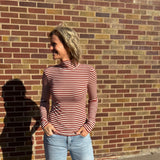 Striped Turtle Neck
