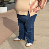 Vervet Plus Size Tummy Control Mid Rise Wide Leg Jeans