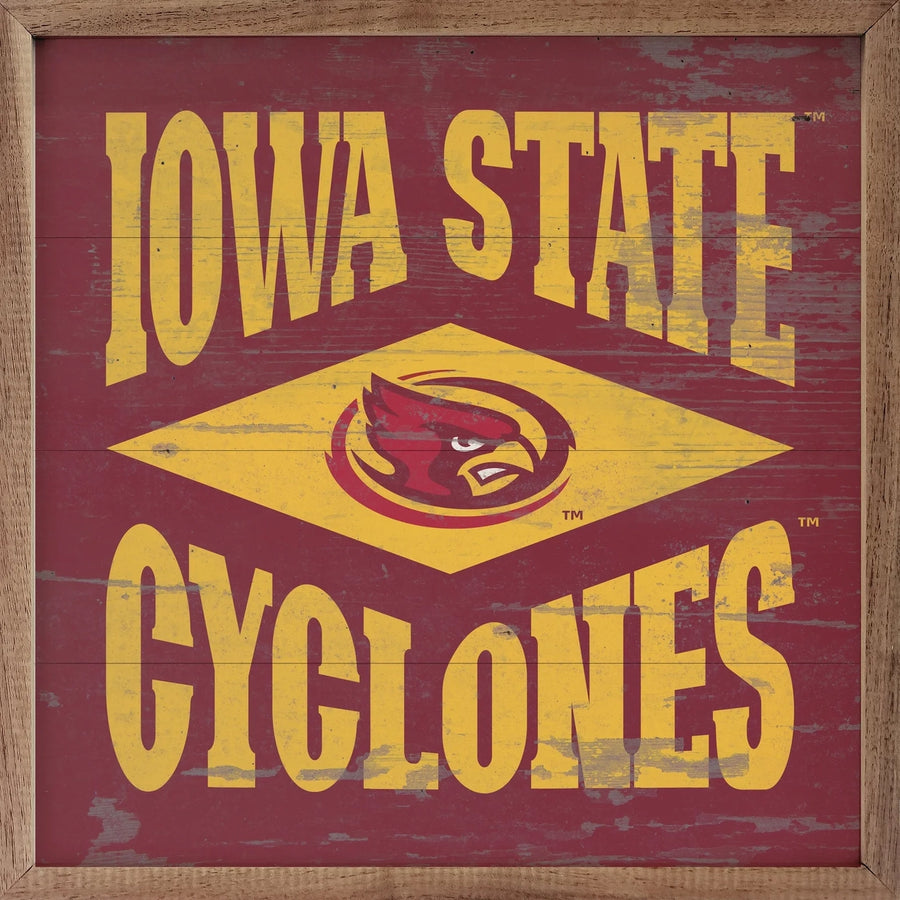 Diamond Logo Iowa State Sign