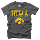Youth Black/Yellow Iowa Hawkeye T-Shirt