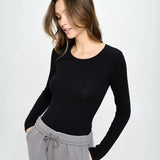 Round Neck Long Sleeve Basic Top