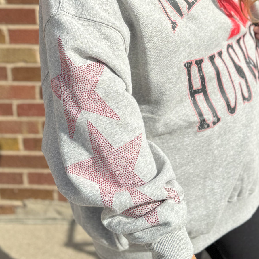 Nebraska Wynn Star Sleeve Crewneck