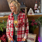 Oversize Checkered Casual Shacket