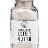 Diamond White Edible Glitter Sprinkles 0.75 oz.