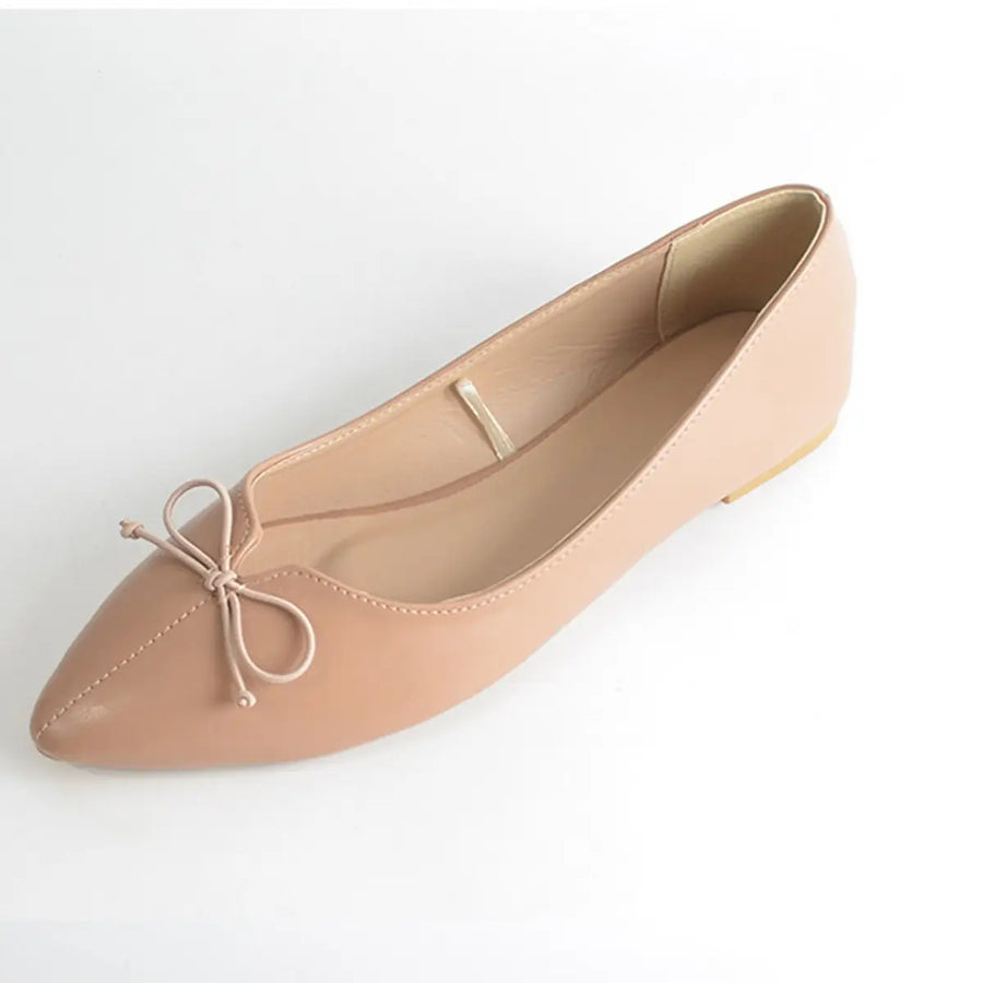 Pointed Flat with Bow