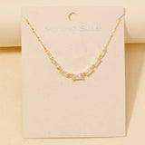 Sterling Silver Cz Baguette Chain Necklace