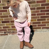 Kids Acid Washed Barrel Denim Pants