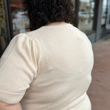 Plus Recycled Yarn Short Sleeve Sweater Top