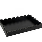 Wooden Scalloped Tray 9x13"
