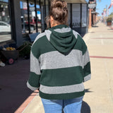 Striped Oversize Hoodie Sweater