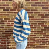 Stripe Crewneck Pullover Sweater