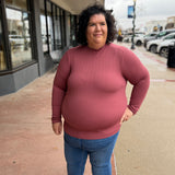 Plus Long Sleeve Merrow Hem Top