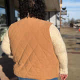 Plus Ribbed Snap Button Vest