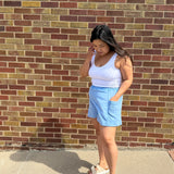 French Terry Ribbed Skort