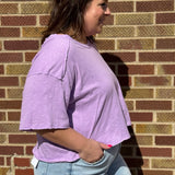 Plus Cotton Short Sleeve Cropped Box Top