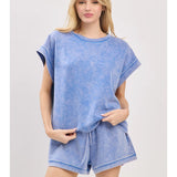 Mineral Wash Drawstring Shorts